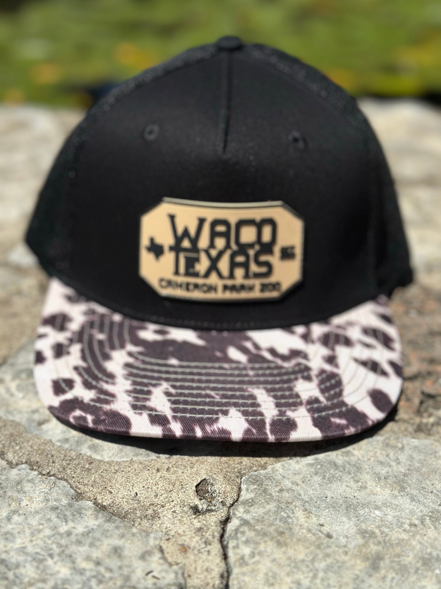 Black & Cow Print Adult Hat